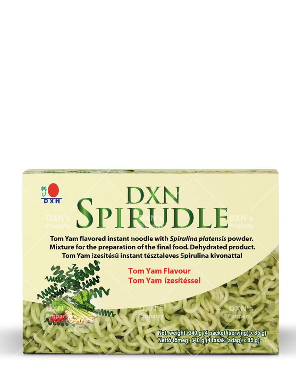 DXN Spirudle sabor Tom Yam – Fideos con espirulina (4 x 85g)